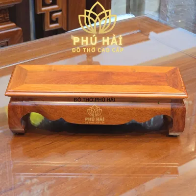 Đế Gỗ Hình Chữ Nhật Kê Khung Ảnh Đôn Dài Kê tượng đồ phong thủy - Gỗ Hương Đá Nhiều Size HCM