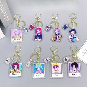 Kpop Demon Hunters Huntrix Saja Boys Keychain bag Accessories Rumi Zoey Jinu Keyrings Fans Gift