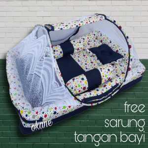 KASUR BAYI 90x60x8 cm CVC HDP LENGKAP BONUS SARUNG TANGAN BAYI DAN TAS KASUR MIKA NYAMAN UNTUK TIDUR BAYI AMAN PREMIUM