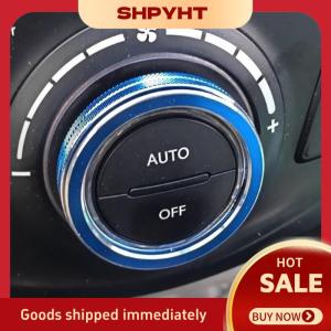 SHPYHT✨ For Hyundai Ix45 2013-2017 Car Dashboard Central Air Conditioner Knob Decoration Ring Metal Trim Cover Car Interior Accessories