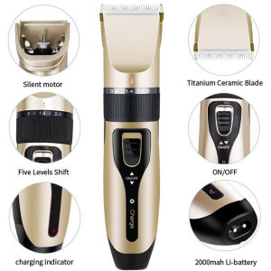 MGOB Pet Dog Cat Professional Hair Clipper Electric Clipper Grooming Kit Razor Set Waterproof Low-noise Shaving Beauty Tool