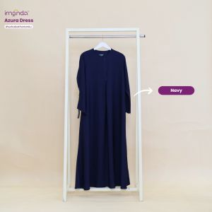 IRNANDA Azzura Gamis Dress Polos Wanita Dewasa Remaja Premium Simple Busui Wudhu Friendly Adem Lembut Bahan High Twist Premium Size M dan L Daily Dress Home Dress