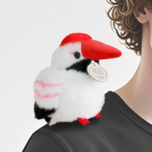 PERCEPT Simulation Parrot Plush Pendant Plush Animal Bag Pendant Standing Shoulder Animals Lovely ic Birds Snap Wristband Birthday Gifts