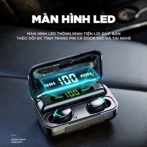 Tai Nghe Bluetooth Không Dây True Wireless F9 PRO Bluetooth 5.0 Bản Quốc Tế Cảm Ứng Chống Nước - Bảo hành 1 ĐỔI 1 từ MƯỜNG THANH ROYAL
