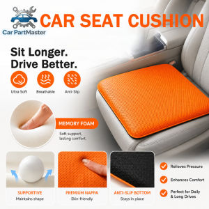 Universal Nappa Leather Car Seat Cushion Breathable Non-slip for Car Home Office