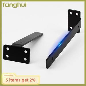 fanghui 1 Set Heavy Duty Cast Iron Shelves Brackets Floating Shelf Brackets 4MM Thicked Invisible L Brackets For Shelves Support