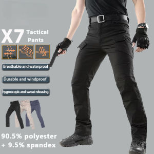 JEEP SPIRIT Men Tactical Pants Multi Pockets Summer Thin Outdoor Camping Trekking Hiking Military Waterproof Quick Dry Trousers Cargo Pants For Men In Grey  IX7