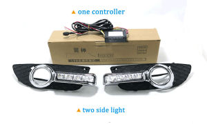 SNCN ไฟหน้ารถยนต์ LED 12V 2ชิ้นสำหรับมิตซูบิชิแลนเซอร์2009 2010 2011 2012 2013เดย์ไลท์สัญญาณสีเหลืองเดย์ไลท์ที่2014
