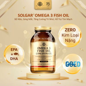 [HSD 05/2027]Viên Uống  Dầu Cá Omega 3 - Solgar Fish Oil Concentrate - Bổ Não Sáng Mắt Tăng Cường Trí Nhớ Hỗ Trợ Tim Mạch [Lọ 120 Viên]