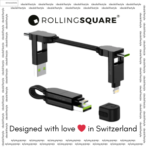 Rolling Square inCharge® X - 100W 6in1 keyring cable