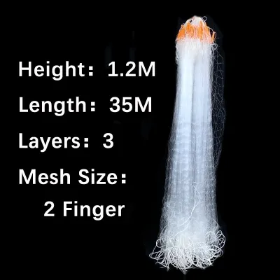 Fishing Net 1/3 Layers Reinforced Quick Sinking lambat fishing net 100 meters net for fishing