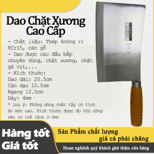 Dao Nhà Bếp Chuyên Dụng - Dao Chặt Xương Dao Chặt Gà Vịt Cao Cấp Cán Gỗ
