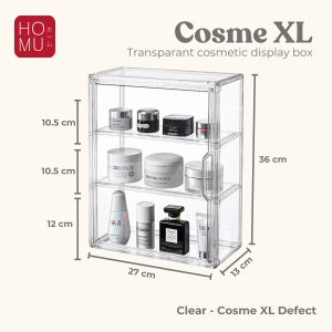 HOMU COSME XL Acrylic Transparant Cosmetic Display Box Kotak Penyimpanan Kosmetik Display Transparan