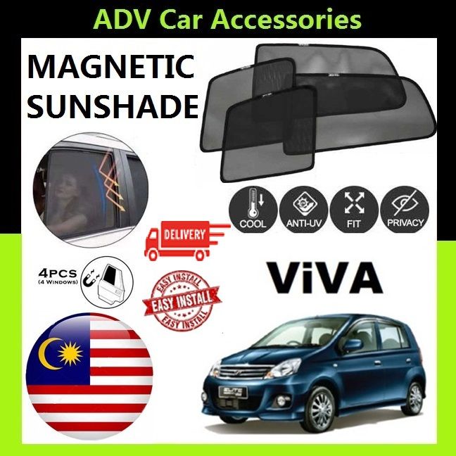 Perodua Viva ADV Magnetic Sunshade [4 PCS] | Lazada