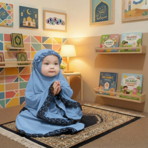 (EGSUS) Mukena Bayi Anak Balita Ruffle Free Kantong Godie Bag Fashion Muslim Perlengkapan Sholat Mahogany