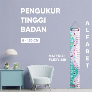 Poster Banner Pengukur Tinggi Badan Anak Bisa Custum Nama & COD (Jumbo)
