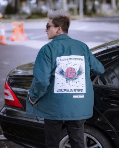 Loxy Jaket Coach Pria Japanese Paling Keren Bagus Sekali Ada Kantong Dalamnya Bahannya Tebal Anti Angin dan Anti Air
