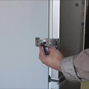 【Ship in 24H】304 Stainless Steel Refrigerator Lock Free Punch Freezer Lock Anti-Theft Lock Shoe Cabinet Door Lock Wardrobe Lock Hasp304不锈钢冰箱锁 免打孔冰柜锁73