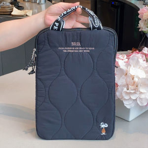 Japanese Snoopy laptop sleeve Embroidered Cartoon 12.9 inch iPad Bag Ultra Lightweight Portable Shockproof Handbag