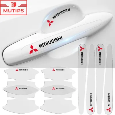 8 cái tay nắm cửa ô tô dán trong suốt chống tấm dán chống xước cho Mitsubishi Lancer Pajero Outlander Attrage xpander ảo ảnh kuda