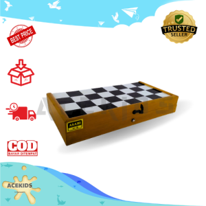 Papan Catur Percasi Lipat Besar 32 CM Chess Board Dan Bidak - CaturM