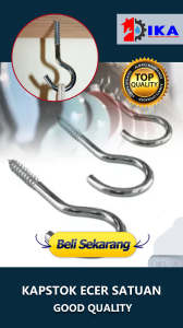 1 PCS Kapstok Buka No. 10 | Baut Gantung Besi | Gantungan Burung | Hook Skrup Ecer
