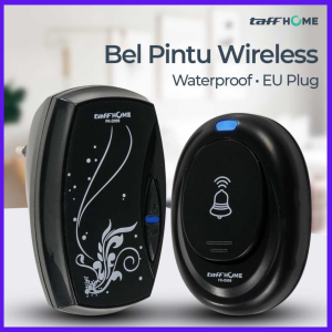 COD TaffHOME Bel Pintu Wireless Door Bell Waterproof EU Plug - FK-D009 / Bel Pintu Rumah 36 Jenis Nada Bervariasi / Bel Pintu Rumah Sistem Kerja Wireless yang Praktis dan Mudah / Bel Pintu Rumah Frekuensi Sinkron untuk Konektivitas Luas / Bel Anti Air