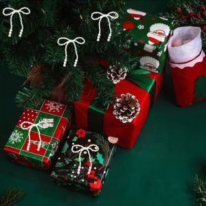 ตู้ดอกไม้จี้ต้นไม้คริสต์มาส จี้โบว์มุก