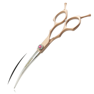 wingsbro 7 Inch Dog Curved Chunkers Scissors Pet Curved Thinning Shears Stainless Steel Dog Grooming Cat Curved Scissors Light Weight Special Designed For Pet Grooming Supply