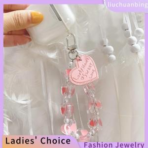 [COD] liuchuanbing Jewellery Pha lê tình yêu trái tim dây buộc chống mất Vòng đeo tay cho điện thoại di động trường hợp dây đeo cổ tay xe Keychain dễ thương điện thoại quyến rũ