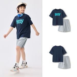 balabala Boys Cotton Sports Short Sleeve Two-Piece Set Summer 2025