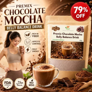 Chocolate Mocha Belly Balance Drink Powder 250g - Choco Mix 2 in 1 Ice Blended Rich Chocolate Flavor