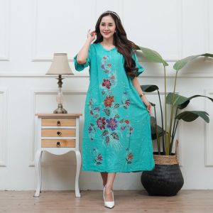 DASTER WANITA DEWASA BATIK CAP RAYON SAMITEX SUPER PREMIUM BUSUI RESLETING DEPAN LEMBUT ADEM NYAMAN DI KULIT BAJU TIDUR