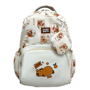 🔺D1-1011 - CAPYBARA Design 45CM Korea Backpack / Beg Galas Sekolah Rendah & Menengah / Kanak-Kanak Kids Backpack