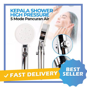 Kepala Shower Mandi Bertekanan Super 5 Mode Pancuran Nozel Pancuran Supercharger Minimalist High Pressure SUYU - 7CHZ6GSV