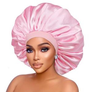 หมวกกลางคืนยืดศีรษะสำหรับการนอนหลับหมวกแฟชั่นสำหรับหยิกยืดหยุ่นผมตรงสายรัดปรับได้หมวกครอบผมหมวกใส่นอนสำหรับเด็กทารก