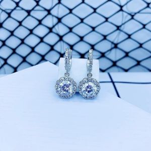 {loại1} Bông tai khoá tròn bấm xi bạch kim đá siêu sáng KAMI trang sức sỉ BH47
