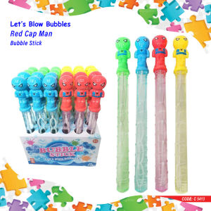 Red Cap Man 4pcs Bubble Stick 266-69 Bubble Balloon Soap_Bubble Water Toy