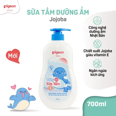 [TẶNG 1 CHAI 700ML KHI MUA SỐ LƯỢNG 2 CHAI] Sữa Tắm Dưỡng Ẩm Cho Bé Sơ Sinh Pigeon 700ml Hương Jojoba Dịu Nhẹ Mềm Mại An Toàn Cho Da Chính Hãng