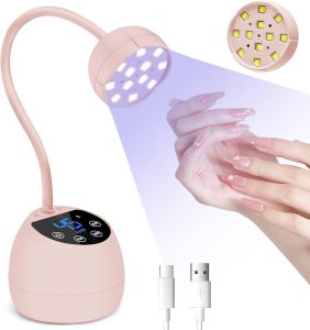 Đèn làm móng tay LED UV CGBE đènkhông dây đèn gel X cổ ngỗng Đèn làm móng sạc USB 36W LED dành cho móng gel với 4 chế độ hẹn giờ & cảm biến tự động dùng cho salon gia đình tự làm màu hồng