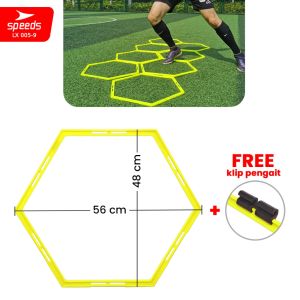 SPEEDS Agility Heksagonal Ketangkasan Kelenturan Kaki 56cm Latihan Gerakan Olahraga  Futsal LX 005-9
