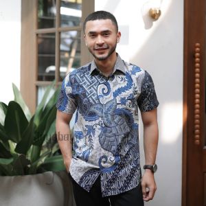 Jayabaya Batik RANGGA VI Kemeja Katun Pria Lengan Pendek