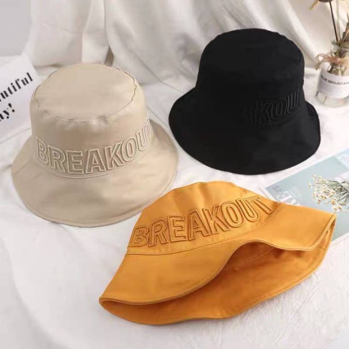 Hats Shop9 หมวกบัคเก็ตปัก (BREAKO) สินค้าพร้อมส่ง D020 | Lazada.co.th