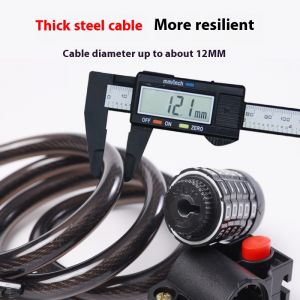 HUIESON สายรหัสเปิดกุญแจเหล็กป้องกันการโจรกรรมล็อคจักรยานสำหรับจักรยานและรถจักรยานยนต์