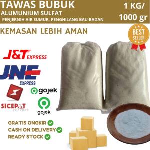 Tawas Bubuk Halus 1KG  Membersihkan Air Penghilang Noda Kualitas Juga Bagus Untuk Menghilangkan Bau Pada Bagian Ketiak