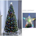 Fiber Optic Christmas Tree, Prelit Artificial Christmas Tree with Color Changing Lights and Top Star. 