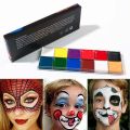 12 Colors Halloween Face Body Paint Set Face Painting Art Palette Cosplay Makeup Cat wajah. 