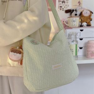 กระเป๋าสะพายไหล่ลําลอง ทรงเมสเซนเจอร์ เข้ากับทุกการแต่งกาย สีพื้น แบบเรียบง่าย แฟชั่นฮาราจูกุ สไตล์เกาหลี