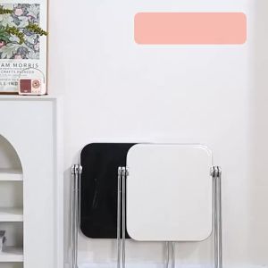 [SG Stock]Trendy minimalist chair portable tea table stackable small dining chair small tea table foldable acrylic tea table