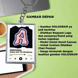 Gantungan Kunci Hologram Artistik INISIAL - Hadiah Unik untuk Semua Acara